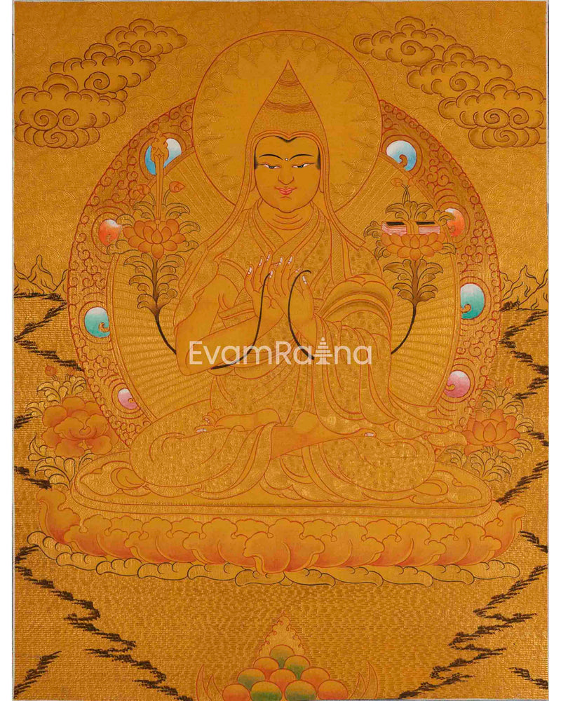 Tsongkhapa Tibetan Thangka