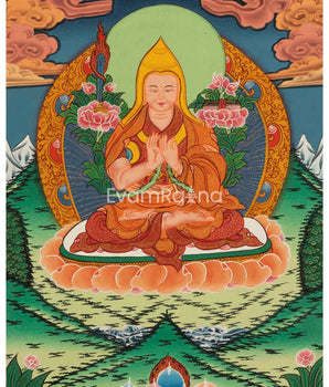 Tsongkhapa Tibetan Thangka