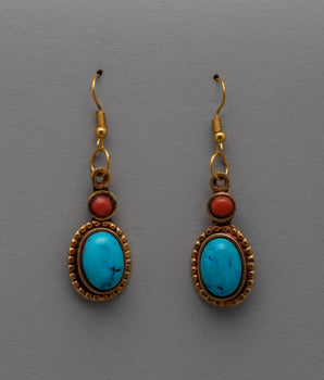 Coral Gemstone Earrings