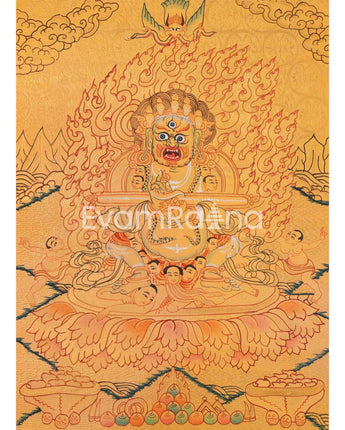 Two Armed Mahakala Thangka Painting
