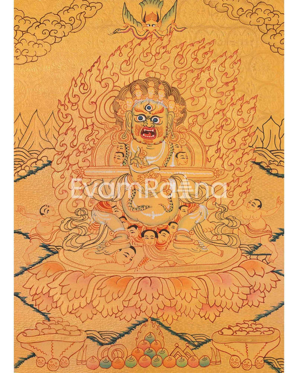 Two Armed Mahakala Thangka Painting