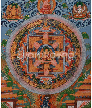 Unique Buddha Mandala with Bodhisattvas 