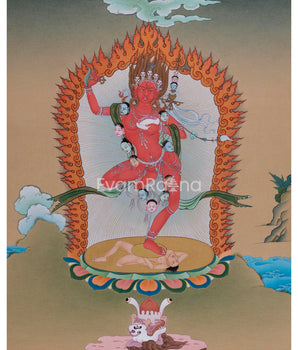 Traditional Vajra Varahi Thangka Print for Your Sacred Space 
