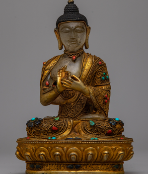Vairocana Buddha Crystal Statue