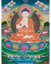 Original Handmade Vairocana Buddha Thangka | Pancha Buddha | Meditation And Yoga |