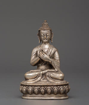 Handcrafted Tibetan Dharma Chakra Mudra Vairocana Buddha