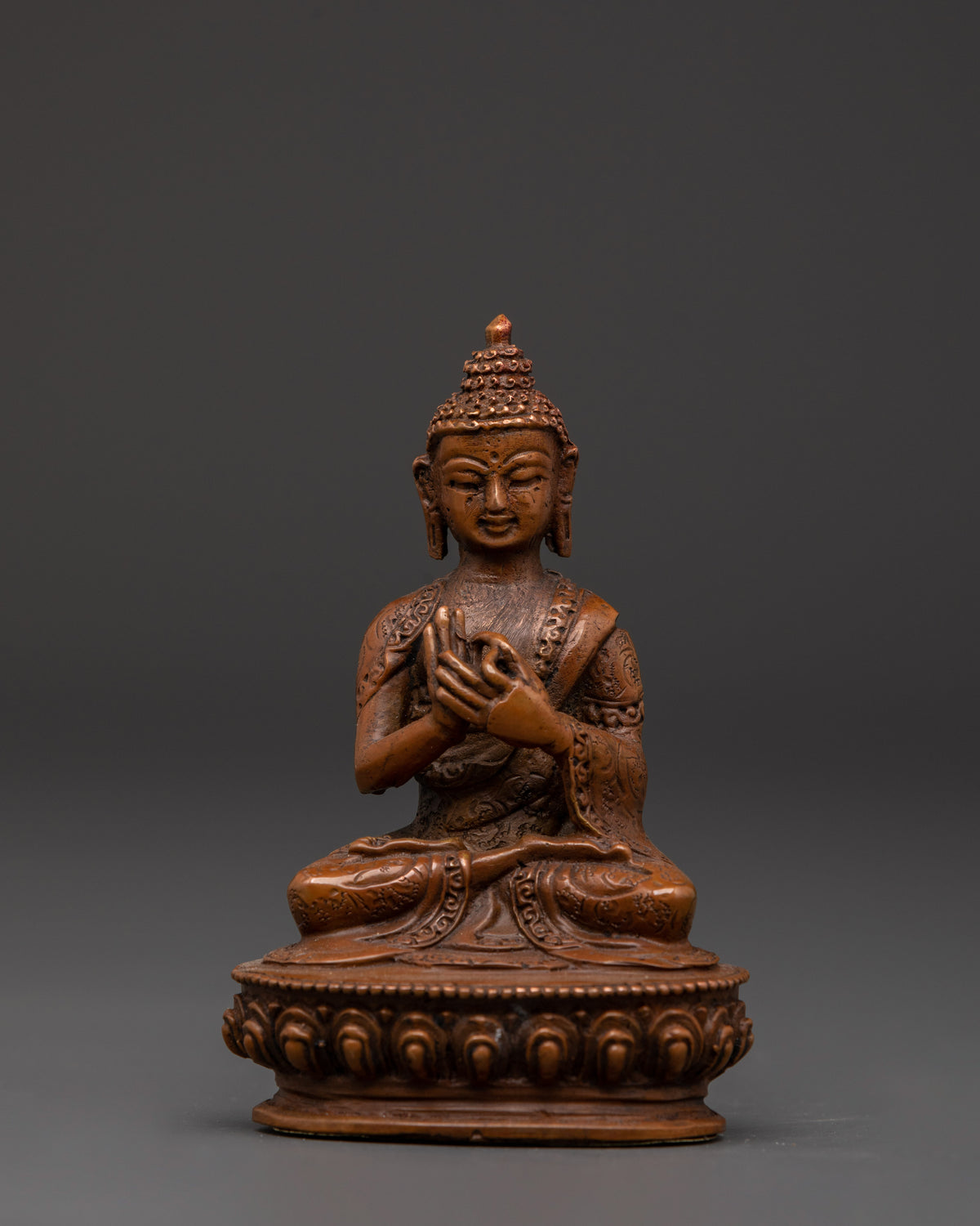 Oxidized Copper Vairocana Statue