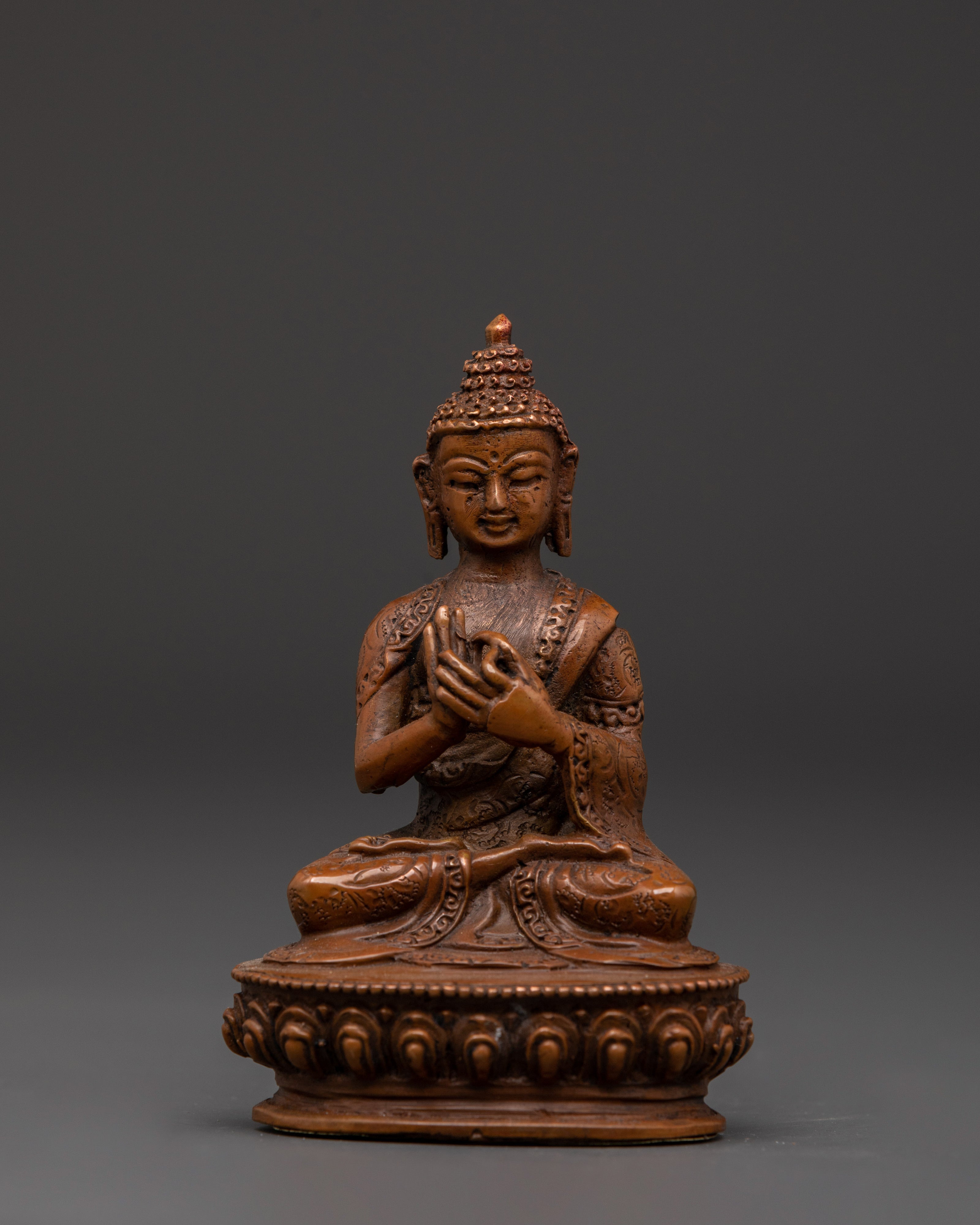Oxidized Copper Vairocana Statue