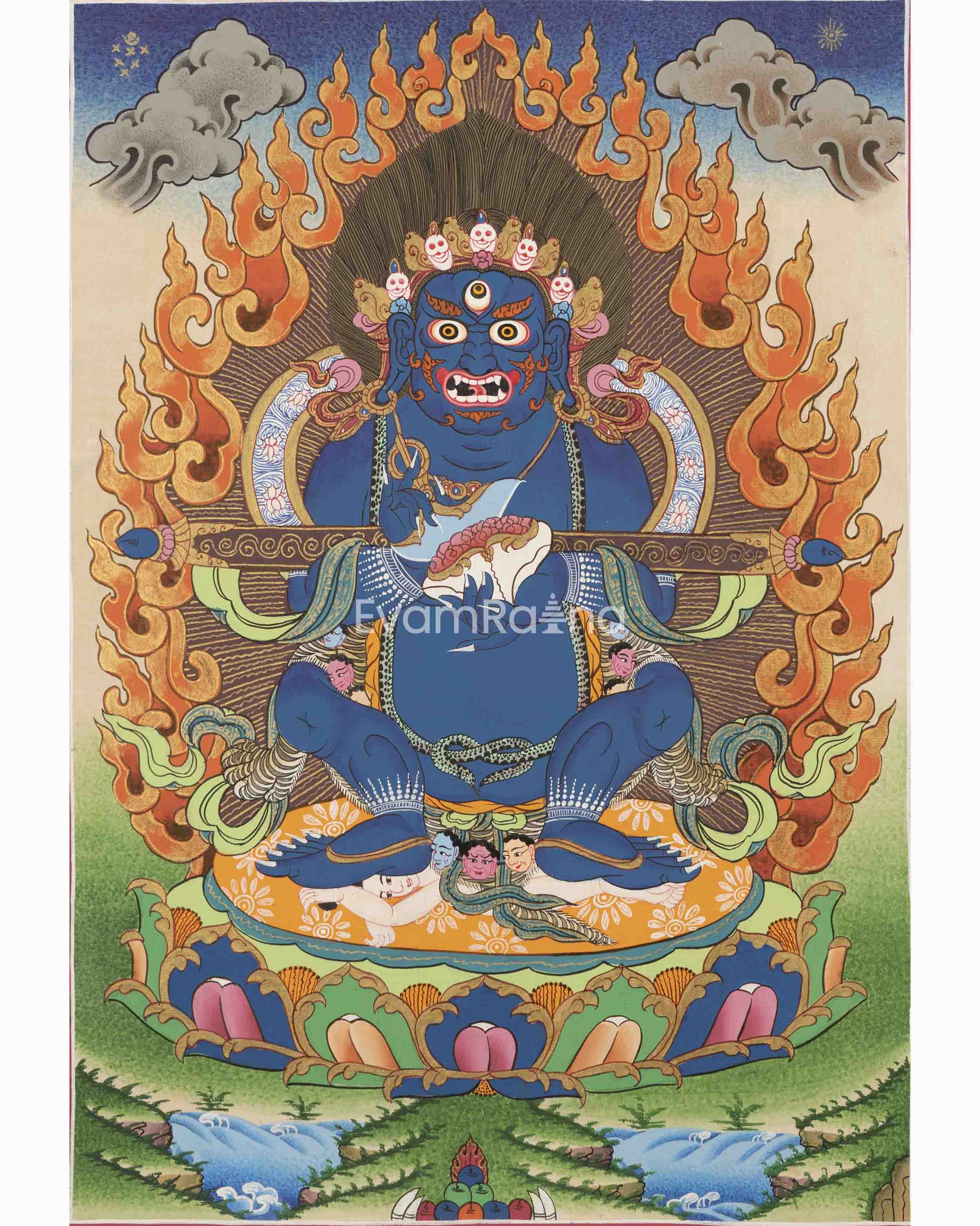 Hand Painted Wrathful Dharmapala