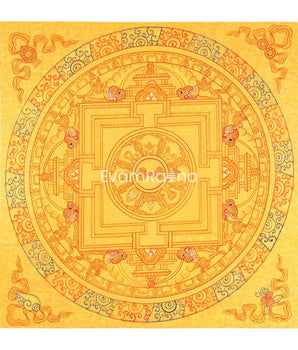 Vajra With 8 Auspicious Mandala Art