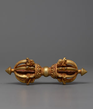 Copper Tibetan Dorje Vajra | Handcrafted Buddhist Ritual Object for Meditation