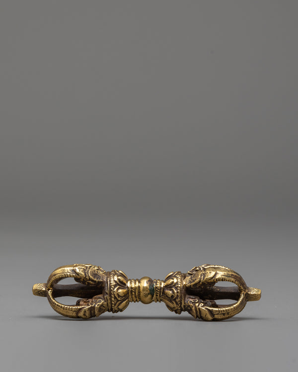 Tibetan Vajra for Ritual Practice | Handcrafted Brass Dorje