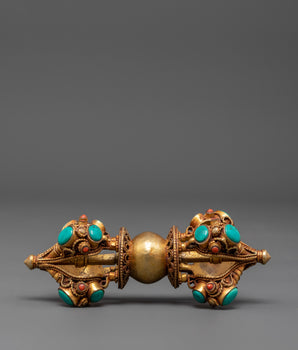 Gold Plated Vajra for Ritual Ceremonies