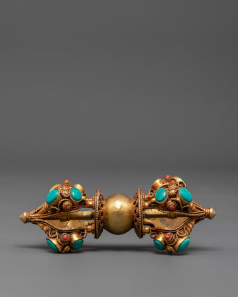 Gold Plated Vajra for Ritual Ceremonies