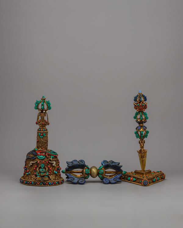 Vajra, Bell and Phurba Set