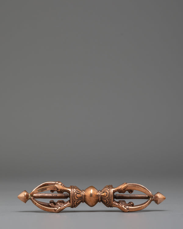 Tibetan Vajra for Ritual Use | Handcrafted Copper Dorje for Meditation