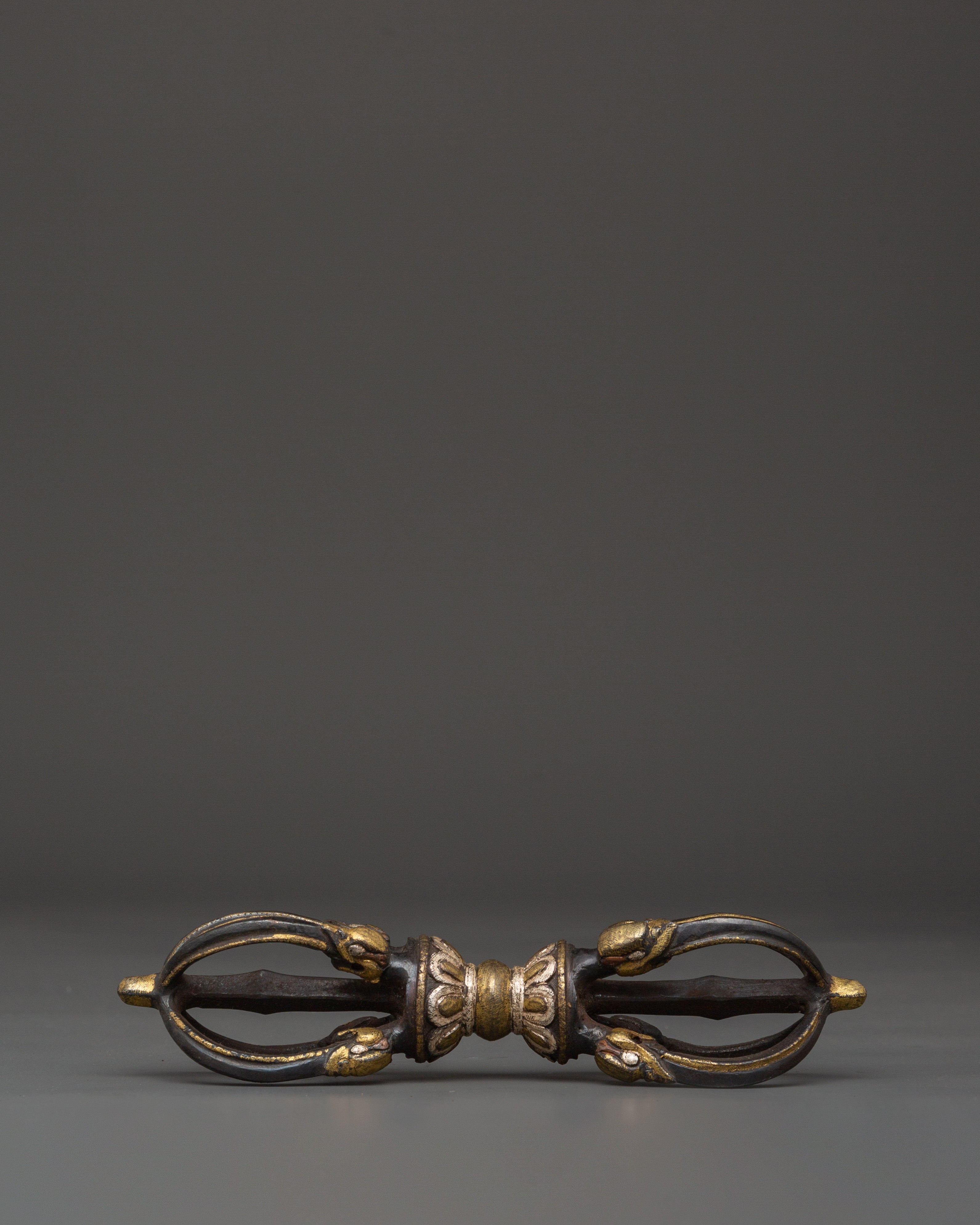 Silver Inlaid Tibetan Vajra