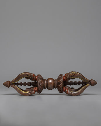 Buddhist Oxidized Copper Vajra