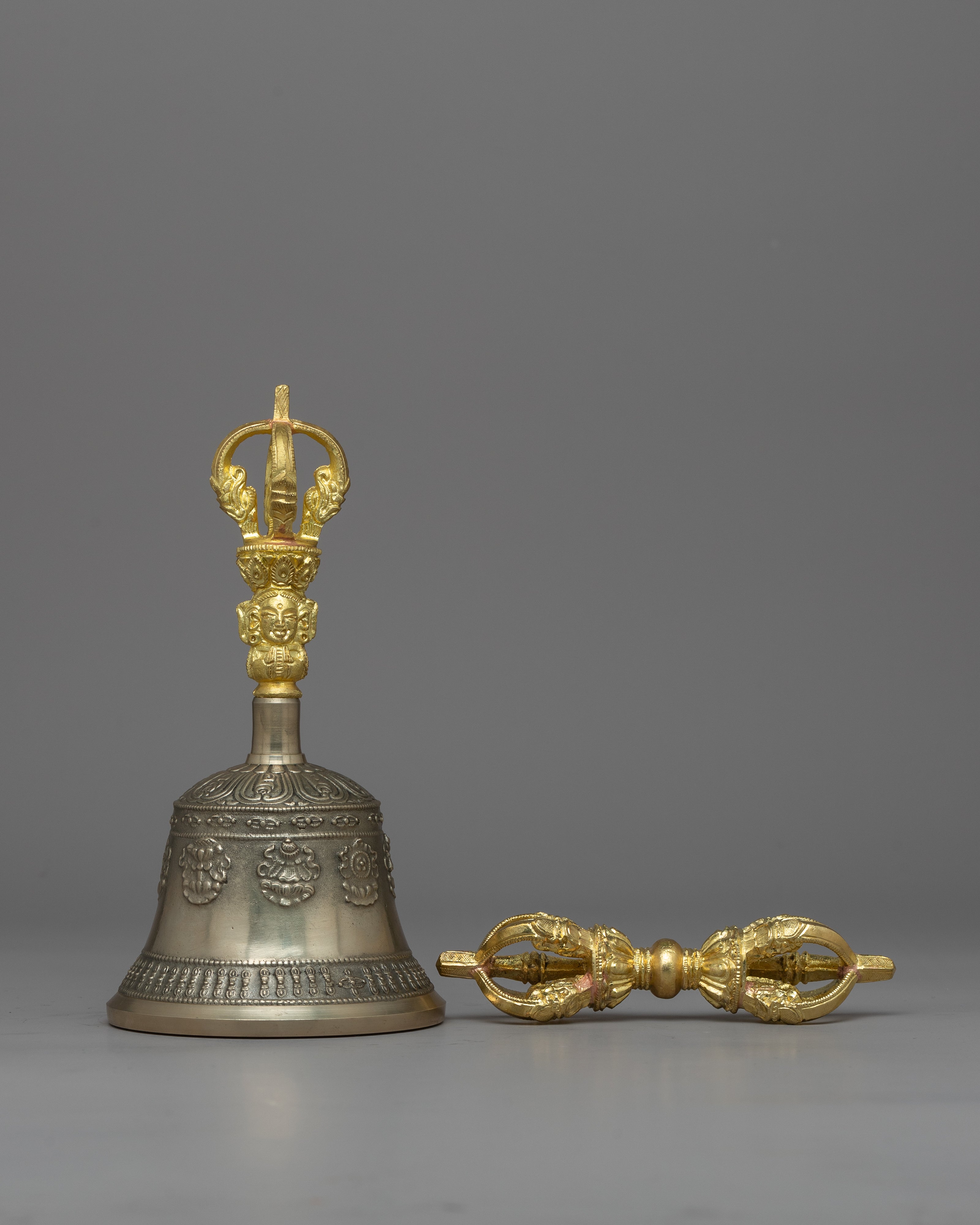 Brass Vajra and Bell Set