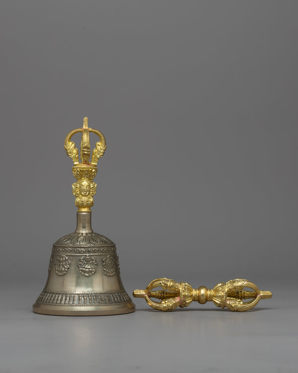 Brass Vajra and Bell Set