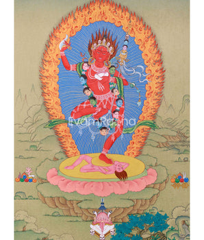 Small Vajrabarahi, Wrathful Vajrayogini Thangka
