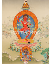 Dakini Vajravarahi Thangka Print | The Goddess of Vajra | Canvas Print for Spiritual Empowerment