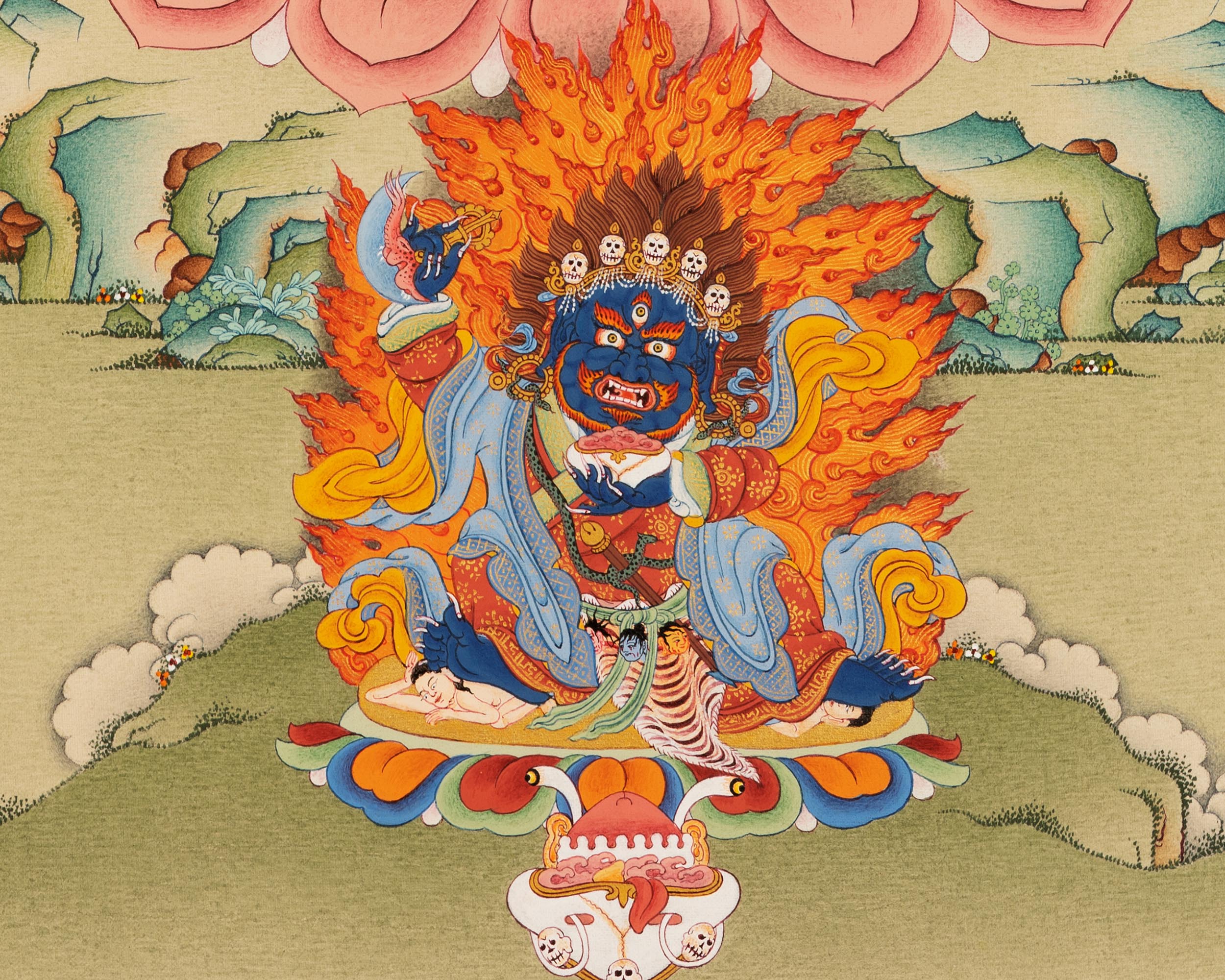 Dakini Vajravarahi Thangka Print | The Goddess of Vajra | Canvas Print for Spiritual Empowerment
