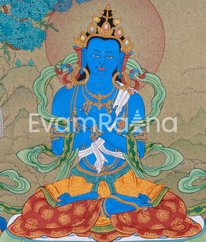 Small Vajradhara Thangka | Primordial Buddha Dorje Chang | Traditional Tibetan Art