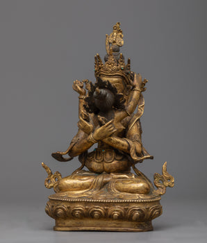 Vajradhara With Consort Statue | Unveiling the Divine Union of Deities
