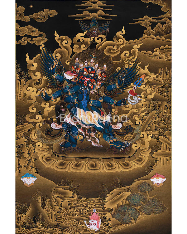 Vajrakilaya Gold Thangka 