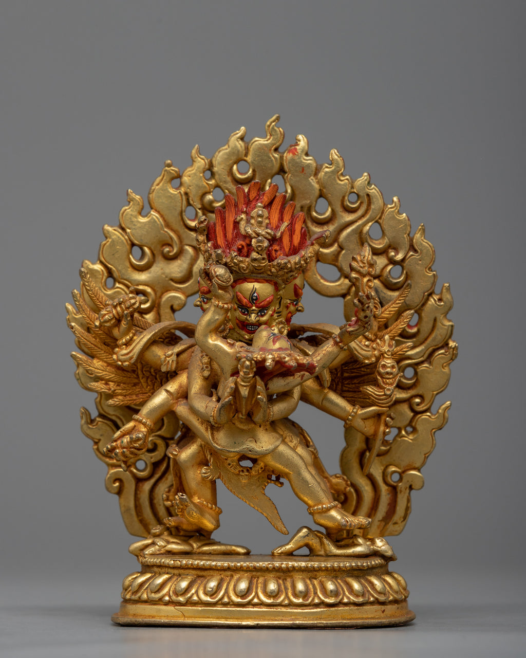 Vajrakilaya Prayer Statue | Gold-Plated for Spiritual Blessings
