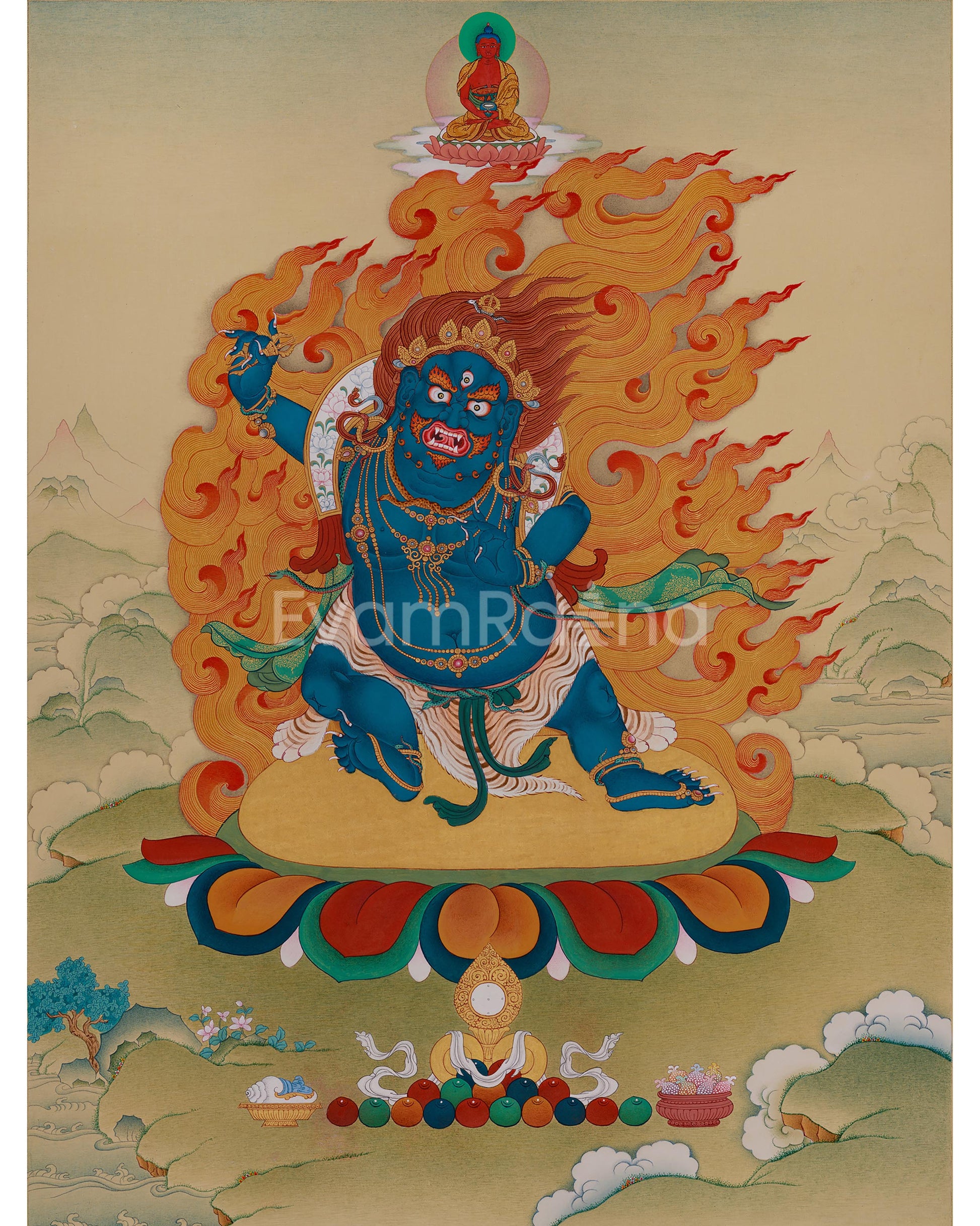 Vajrapani: Shakyamuni’s Protector Thangka