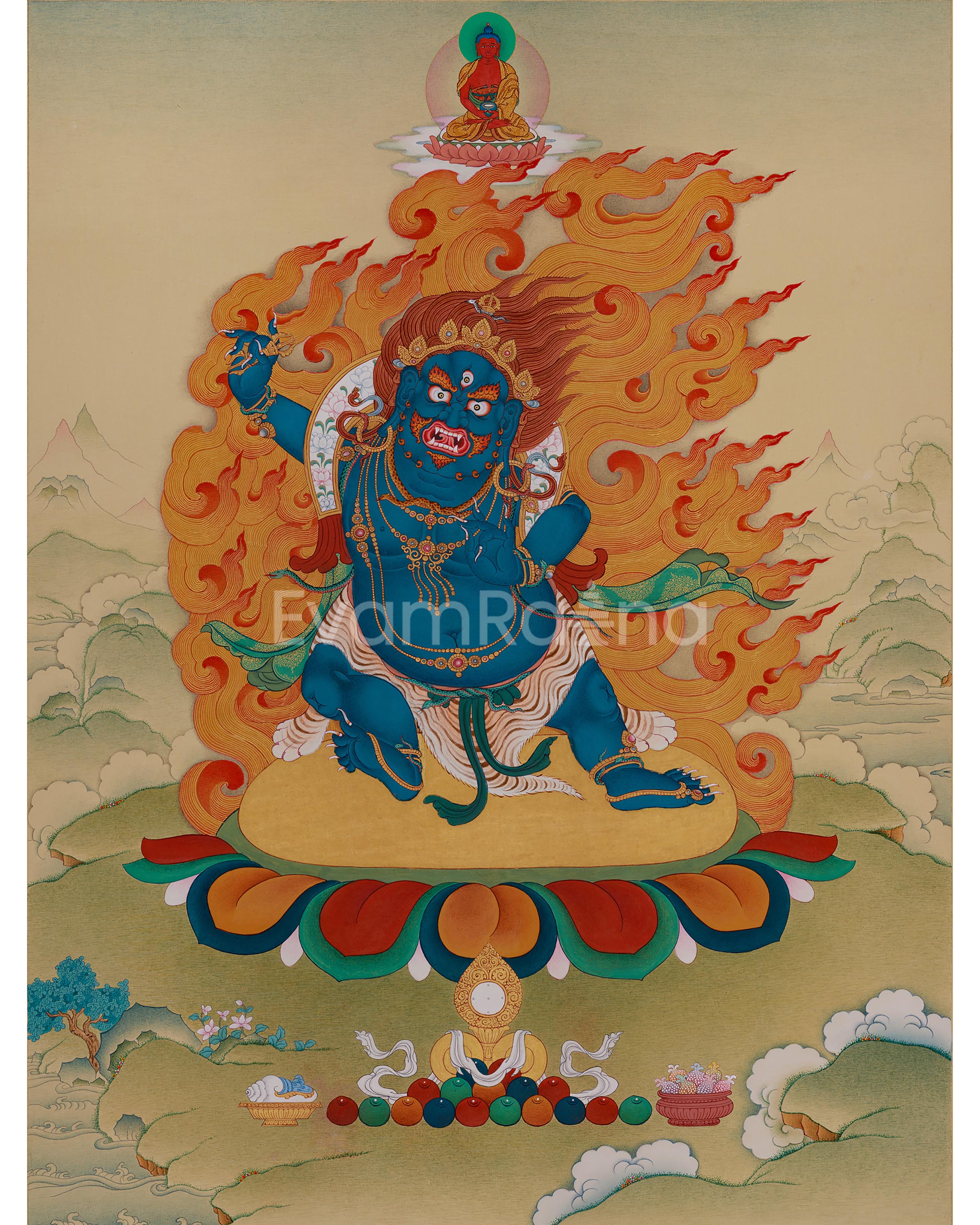 Vajrapani: Shakyamuni’s Protector Thangka