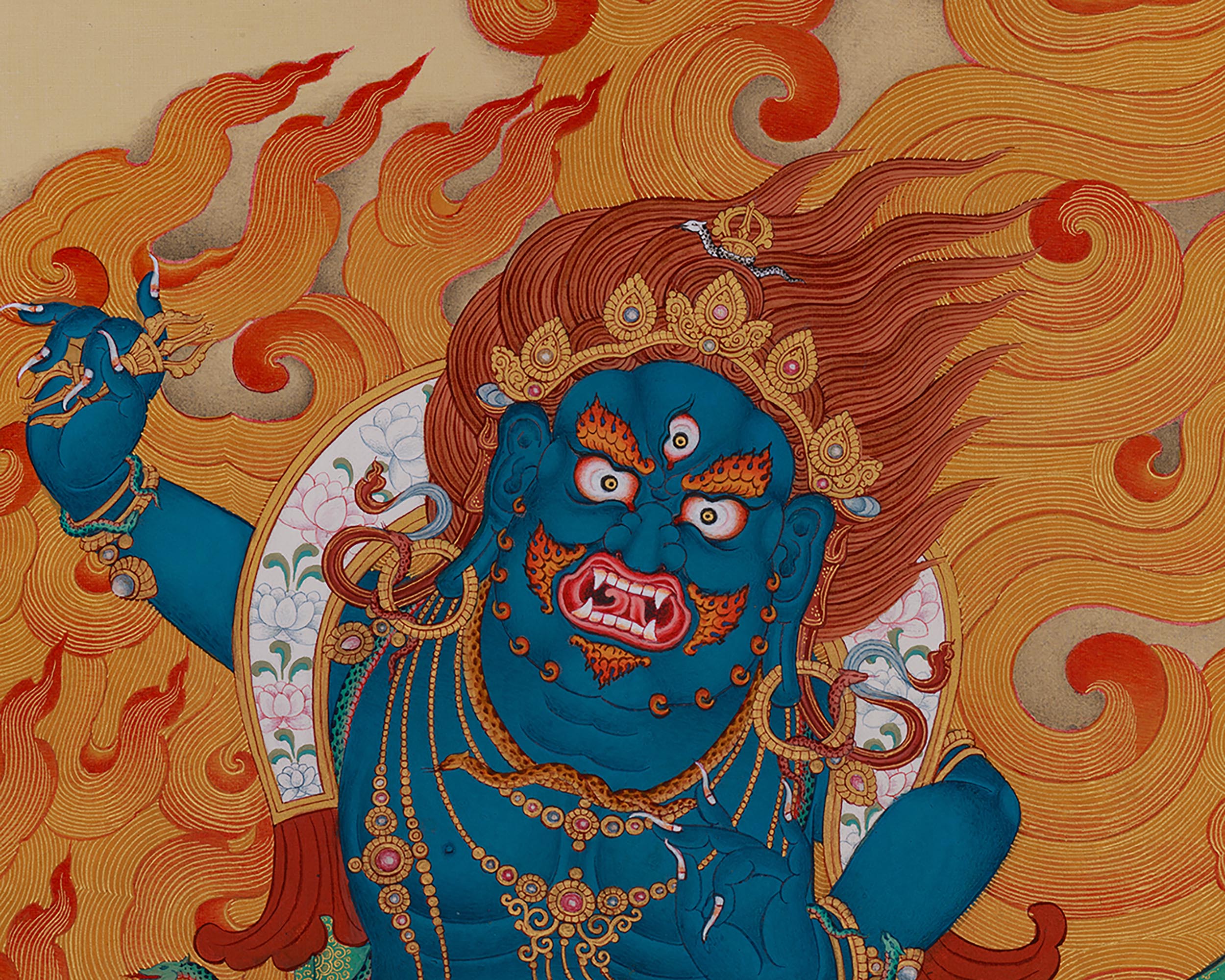 Vajrapani: Shakyamuni’s Protector Thangka | Tibetan Dharmapala