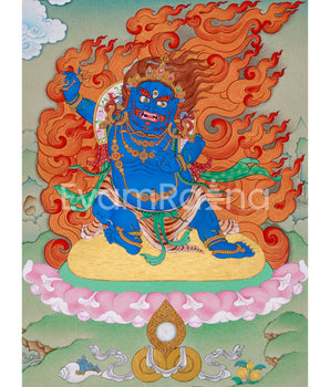 Vajrapani, The Fierce Deity Thangka
