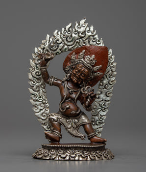 Machine Made Silver Plated Vajrapani Statue