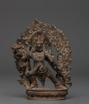 Tibetan Vajrapani Figurine | Protector Deity Statue