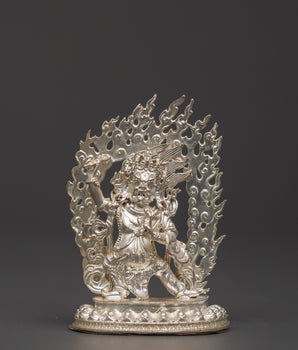 Vajrapani Silver Plated Statue