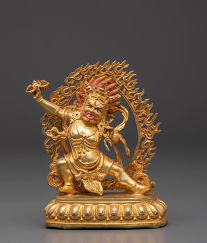 Vajrapani Bodhisattva Idol | Buddhist Protector Sculpture