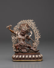 Vajrapani Copper Statue | Buddhist Protector Deity Sculpture