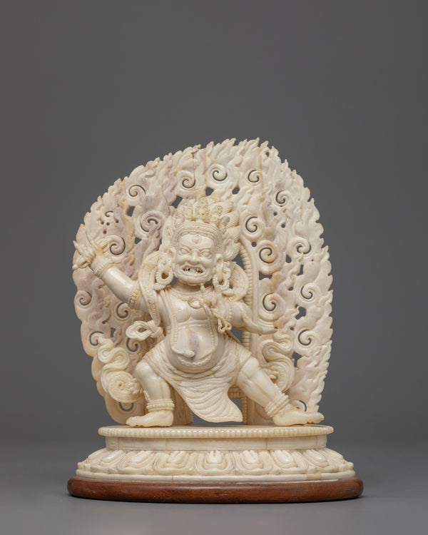 Vajrapani Bone Carving Statue
