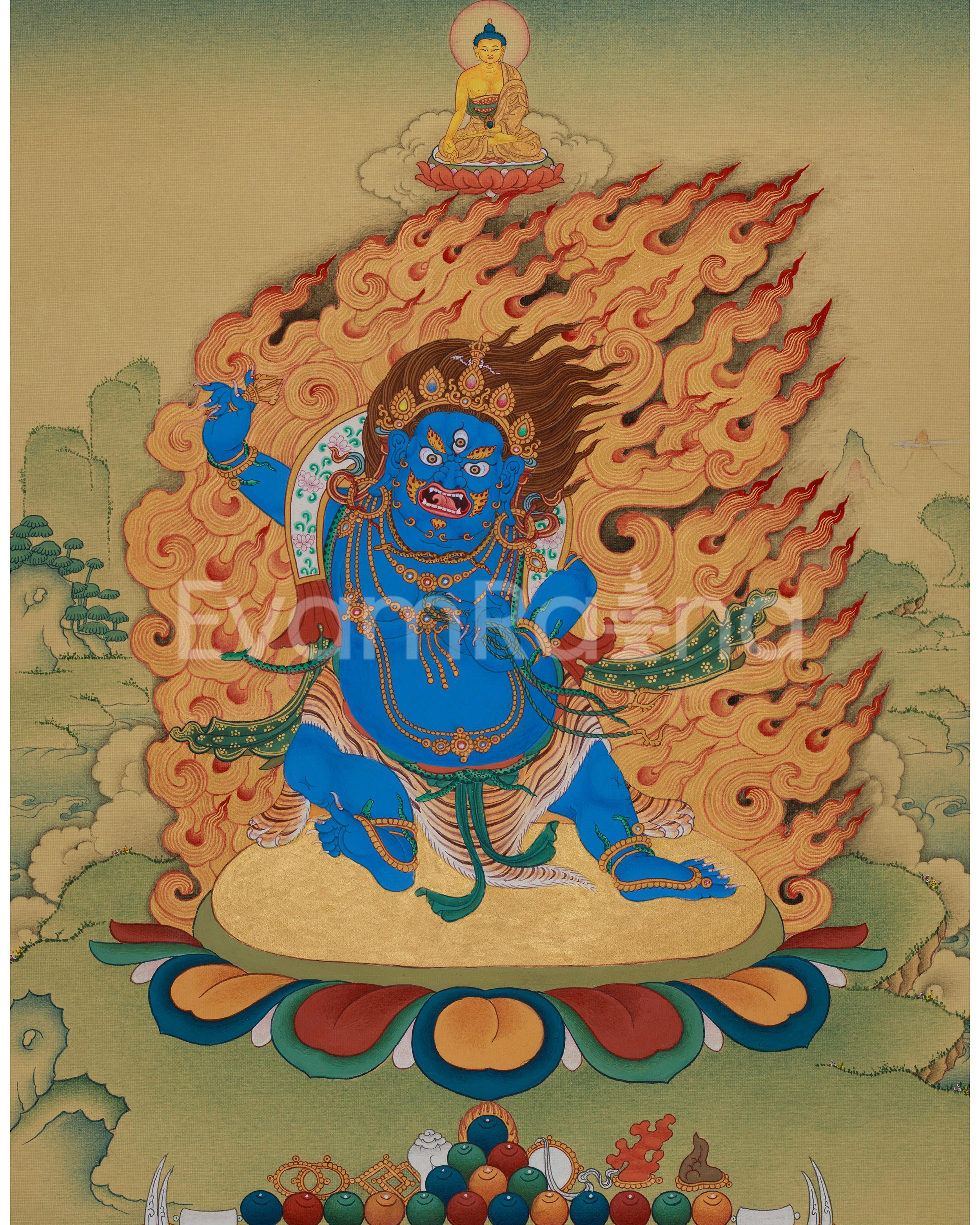 Fierce Protector Vajrapani Thangka