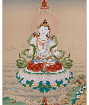 Elegant Tibetan Vajrasattva Thangka