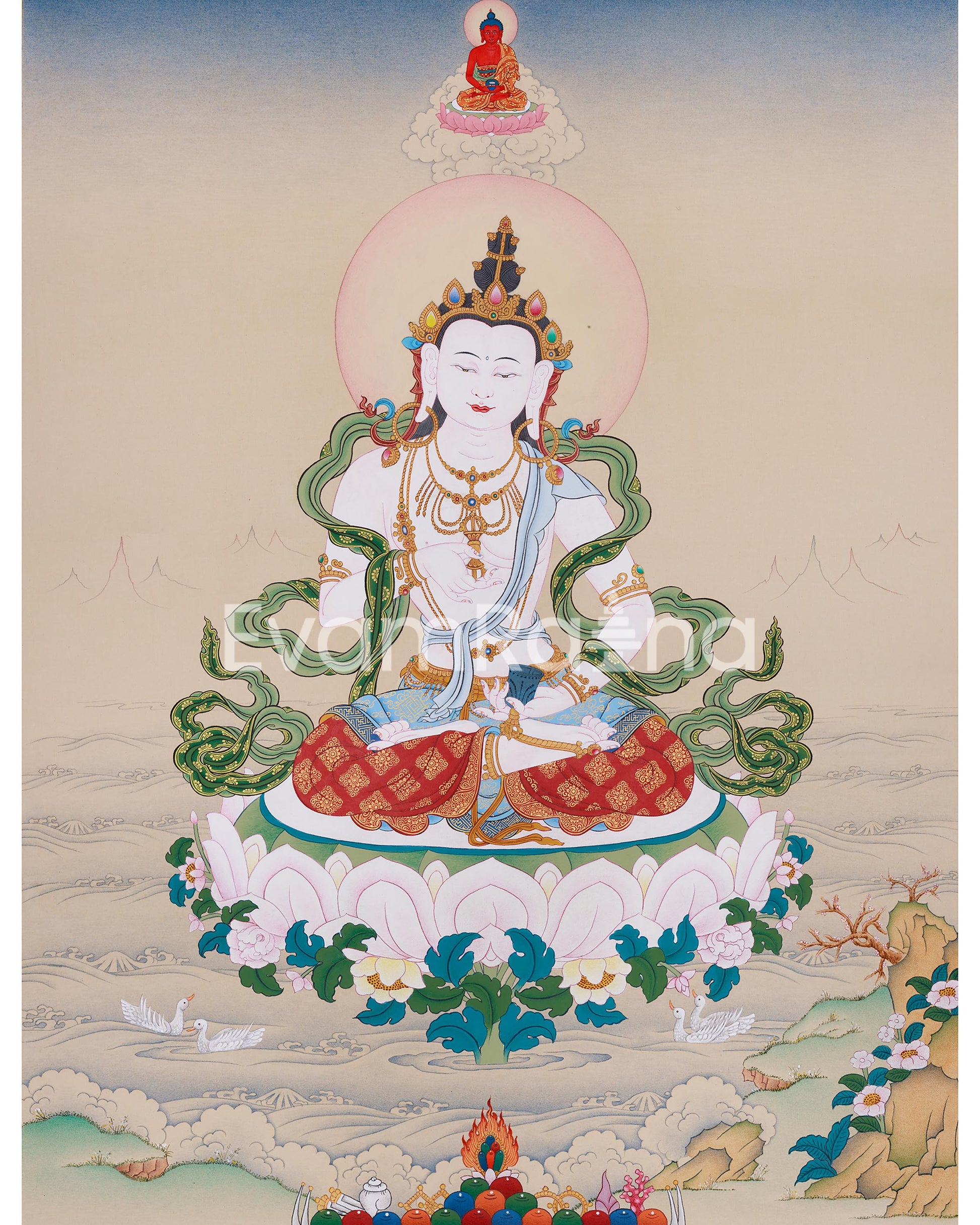 Vajrasattva with Amitabha Buddha 