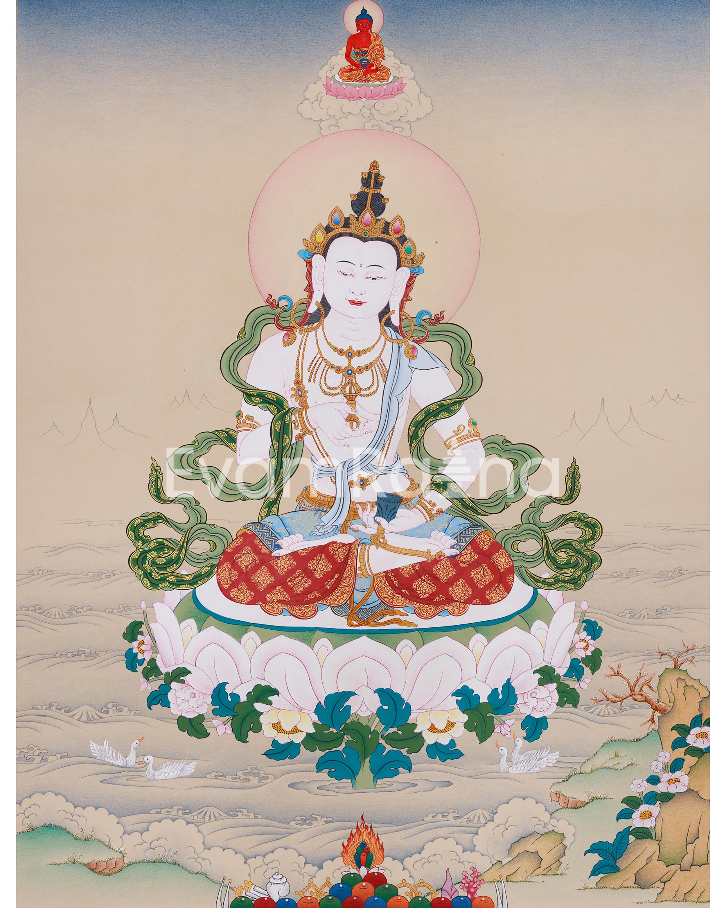 Vajrasattva with Amitabha Buddha 