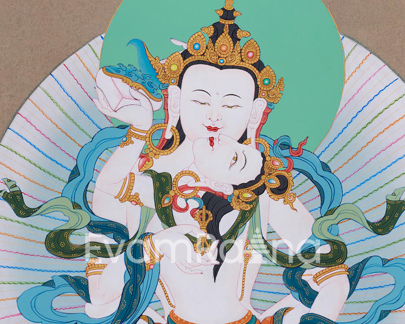 Yabyum Vajrasattva Thangka for Practice