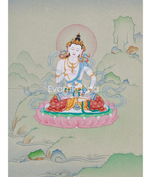 Dorje Sempa Art - Small Hand-Painted Vajrasattva Thangka