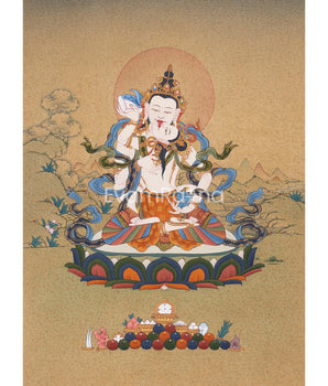 Yabyum Thangka of Vajrasattva