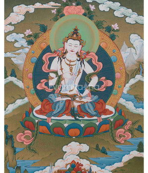 Sacred Vajrasattva Thangka | Traditional Dorje Sempa | For Spiritual Awakening Art