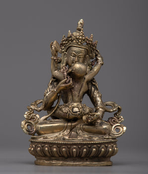 Brass Vajrasattva With Consort Statue